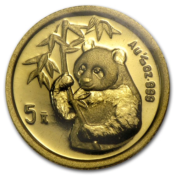 1995 China 1/20 oz Gold Panda Large Date BU (Sealed) 1995 China 1/20 oz Gold Panda Large Date BU (Sealed)
